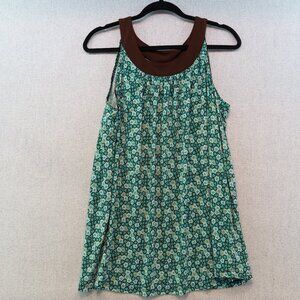 BABY by Motherhood Brown and Teal Abstract Print Sleeveless Maternity Top, Sz XL